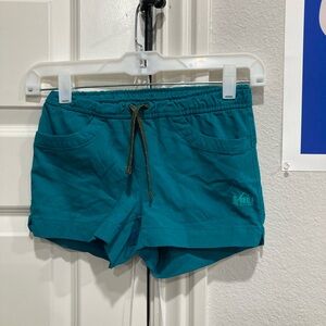 REI Kids Teal Shorts with Drawstring